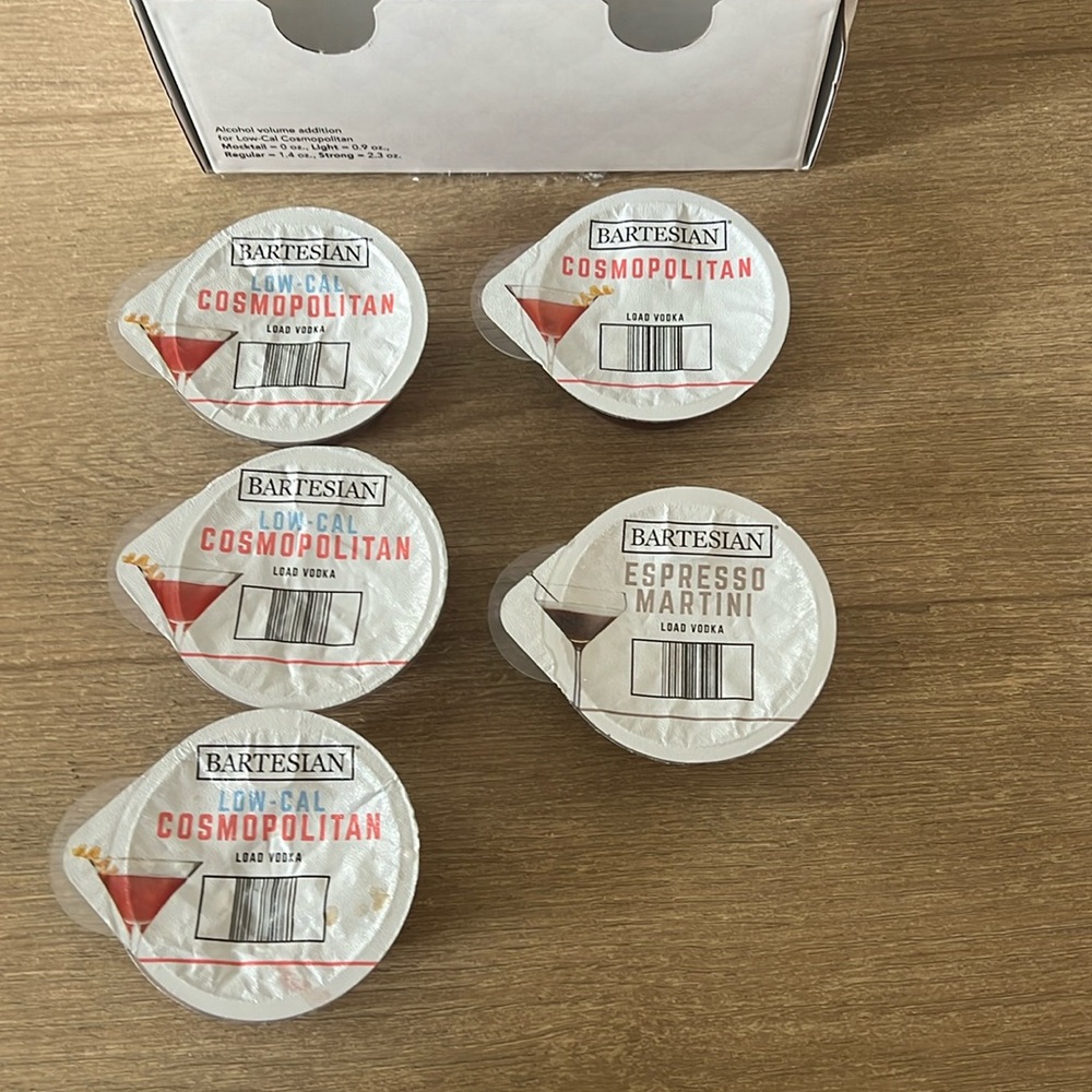 Assorted artesian cocktail pods